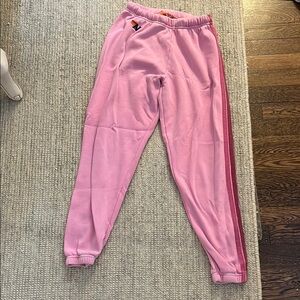Aviator Nation Pink Jogger Track Pants